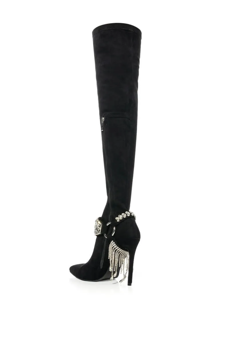 AZALEA WANG CAESAR STILETTO BOOT IN BLACK