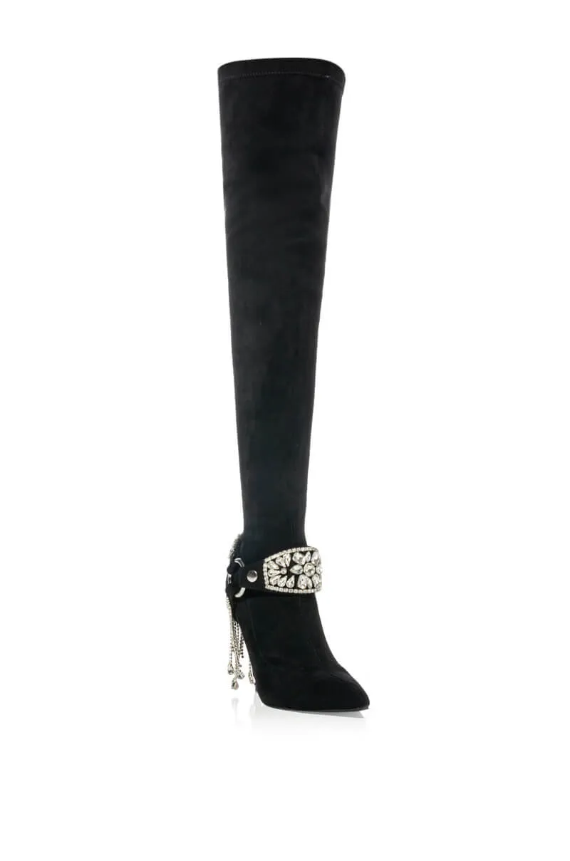 AZALEA WANG CAESAR STILETTO BOOT IN BLACK