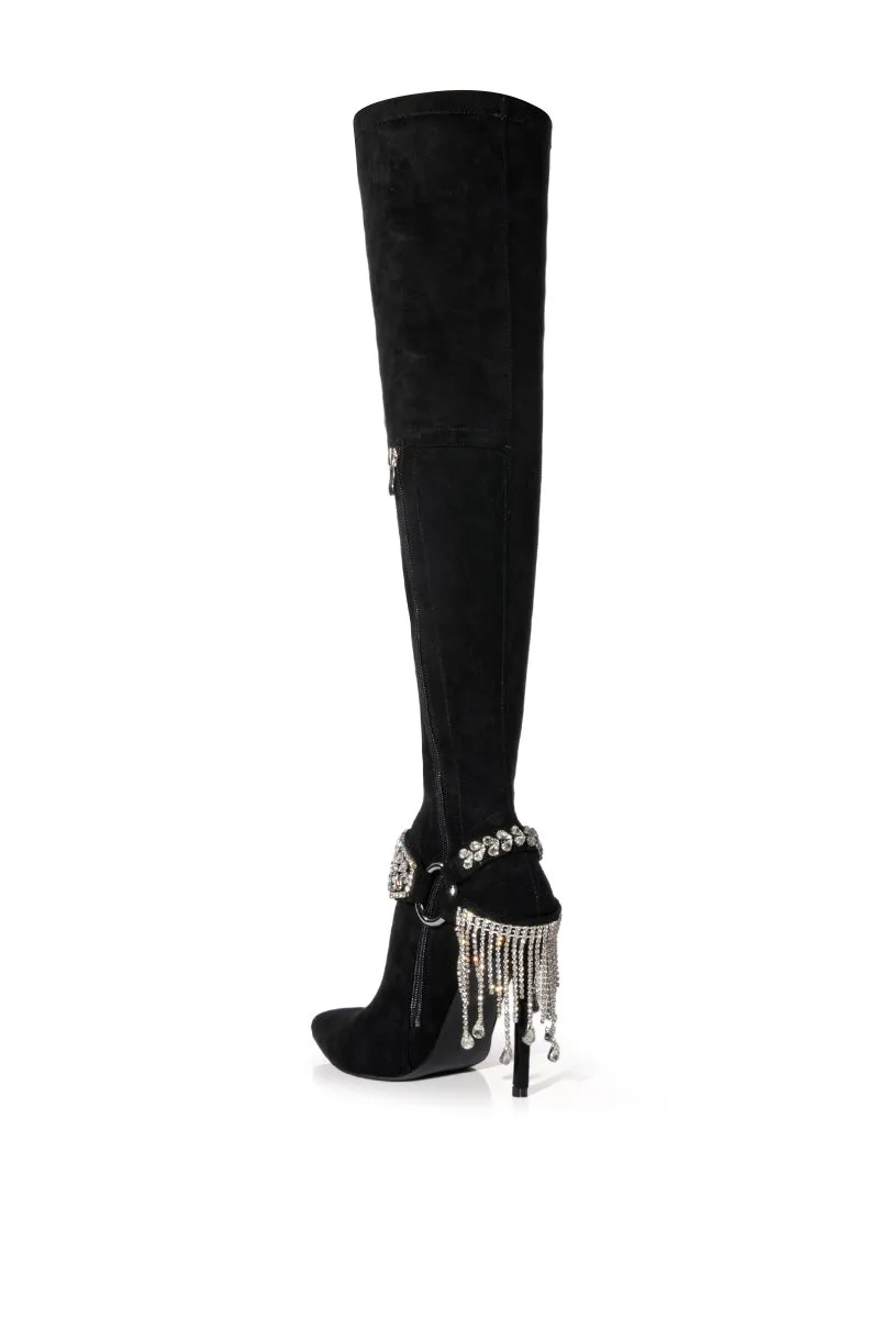 AZALEA WANG CAESAR STILETTO BOOT IN BLACK