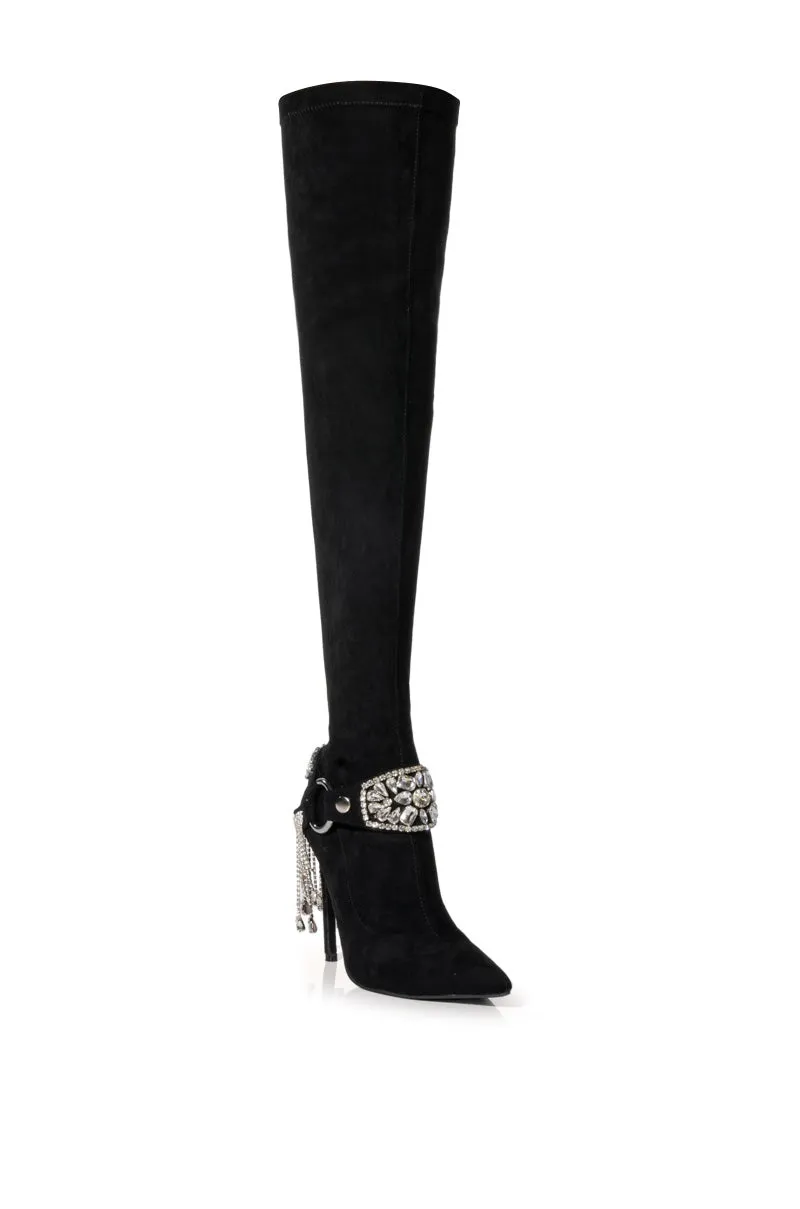 AZALEA WANG CAESAR STILETTO BOOT IN BLACK