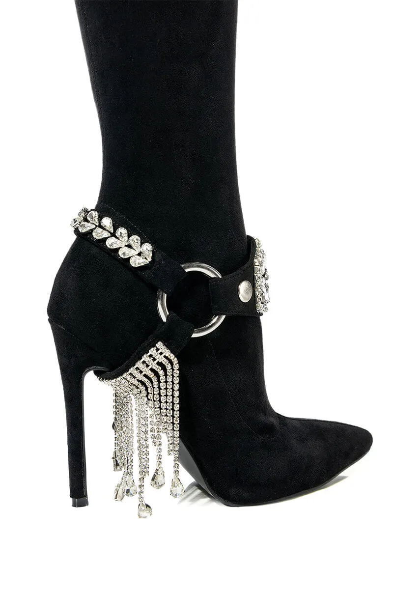 AZALEA WANG CAESAR STILETTO BOOT IN BLACK