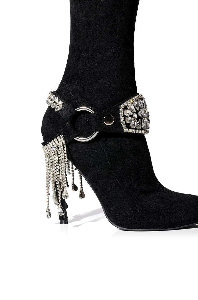 AZALEA WANG CAESAR STILETTO BOOT IN BLACK