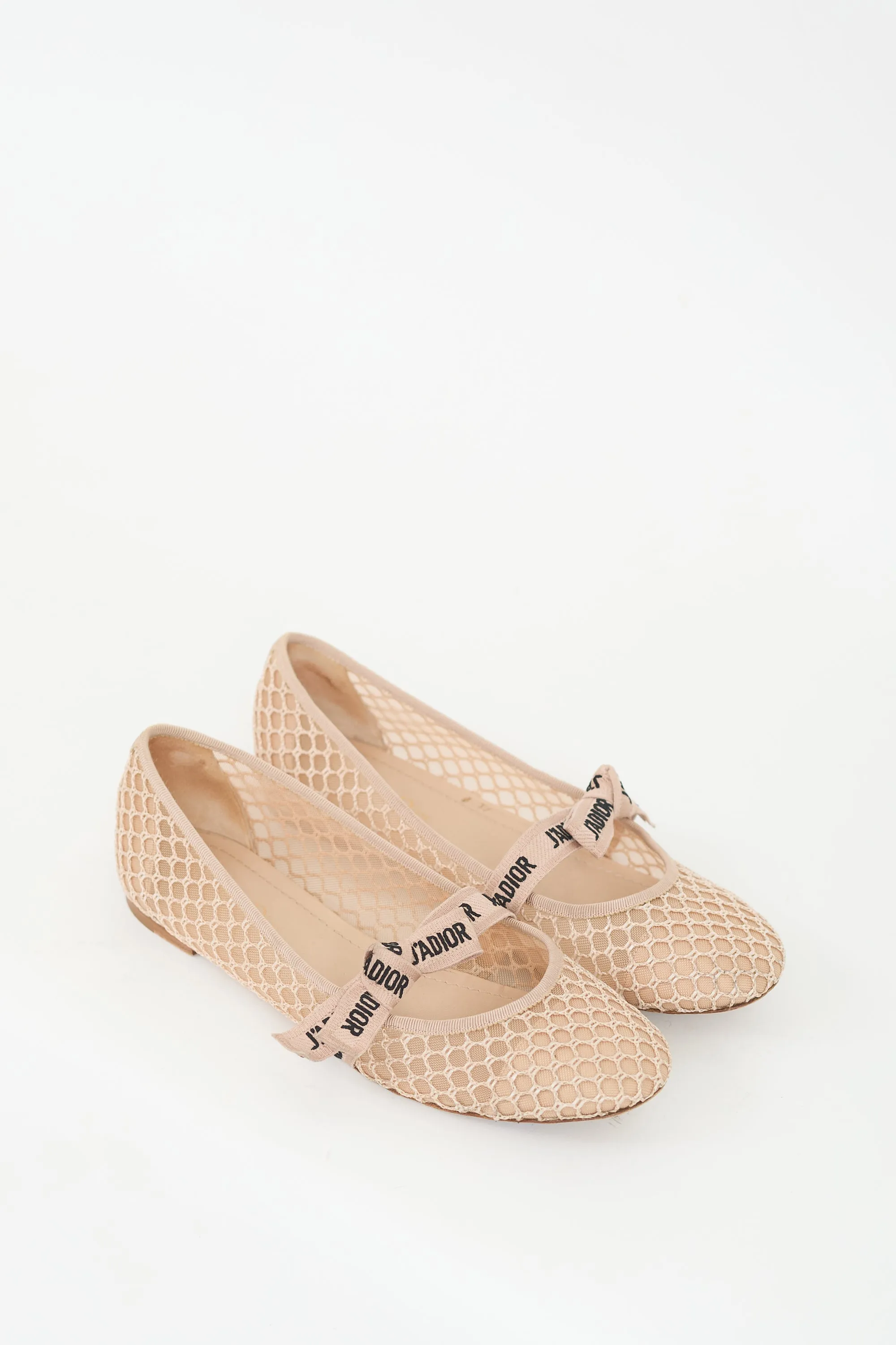 Beige Mesh J'Adior Ballet Flat