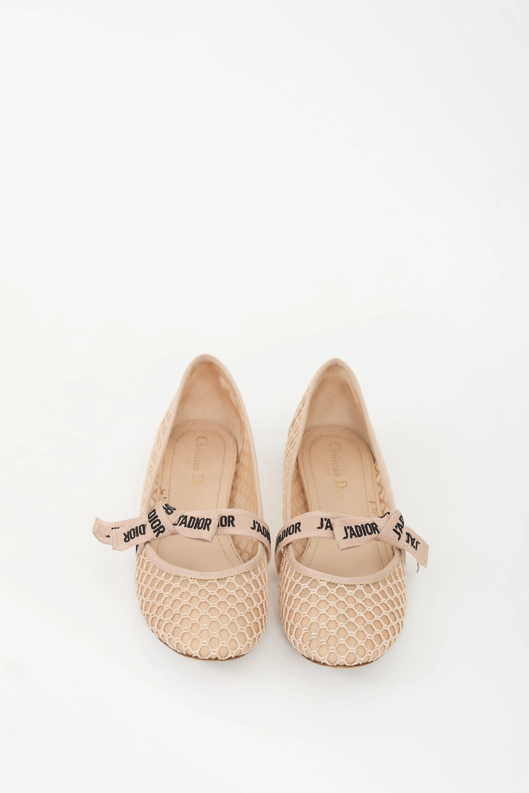 Beige Mesh J'Adior Ballet Flat