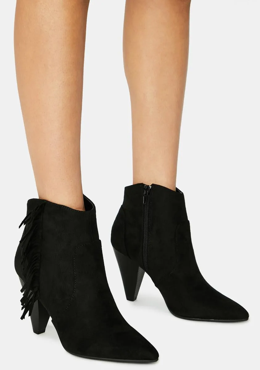 Bingin' On Fringe Ankle Boots