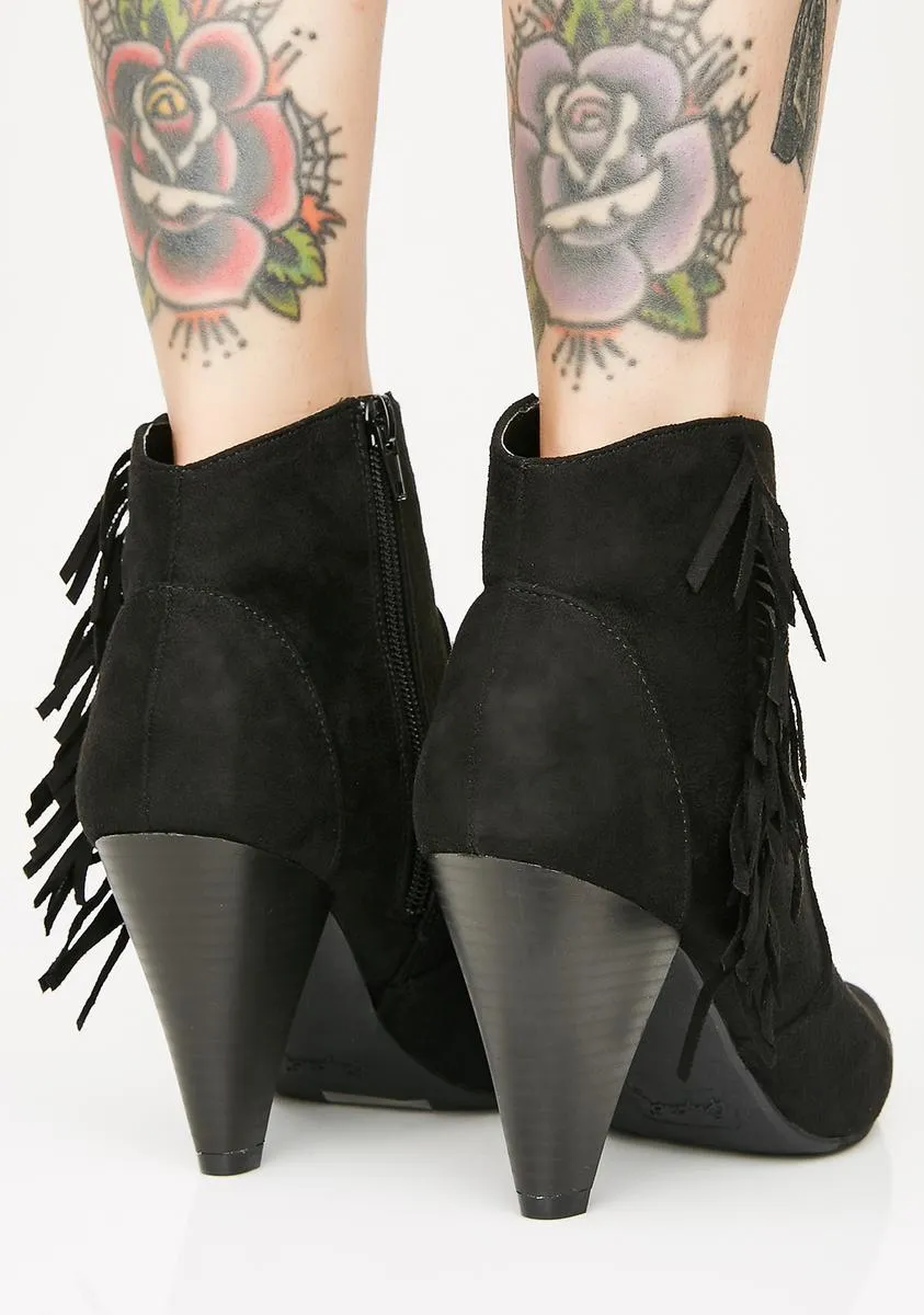 Bingin' On Fringe Ankle Boots