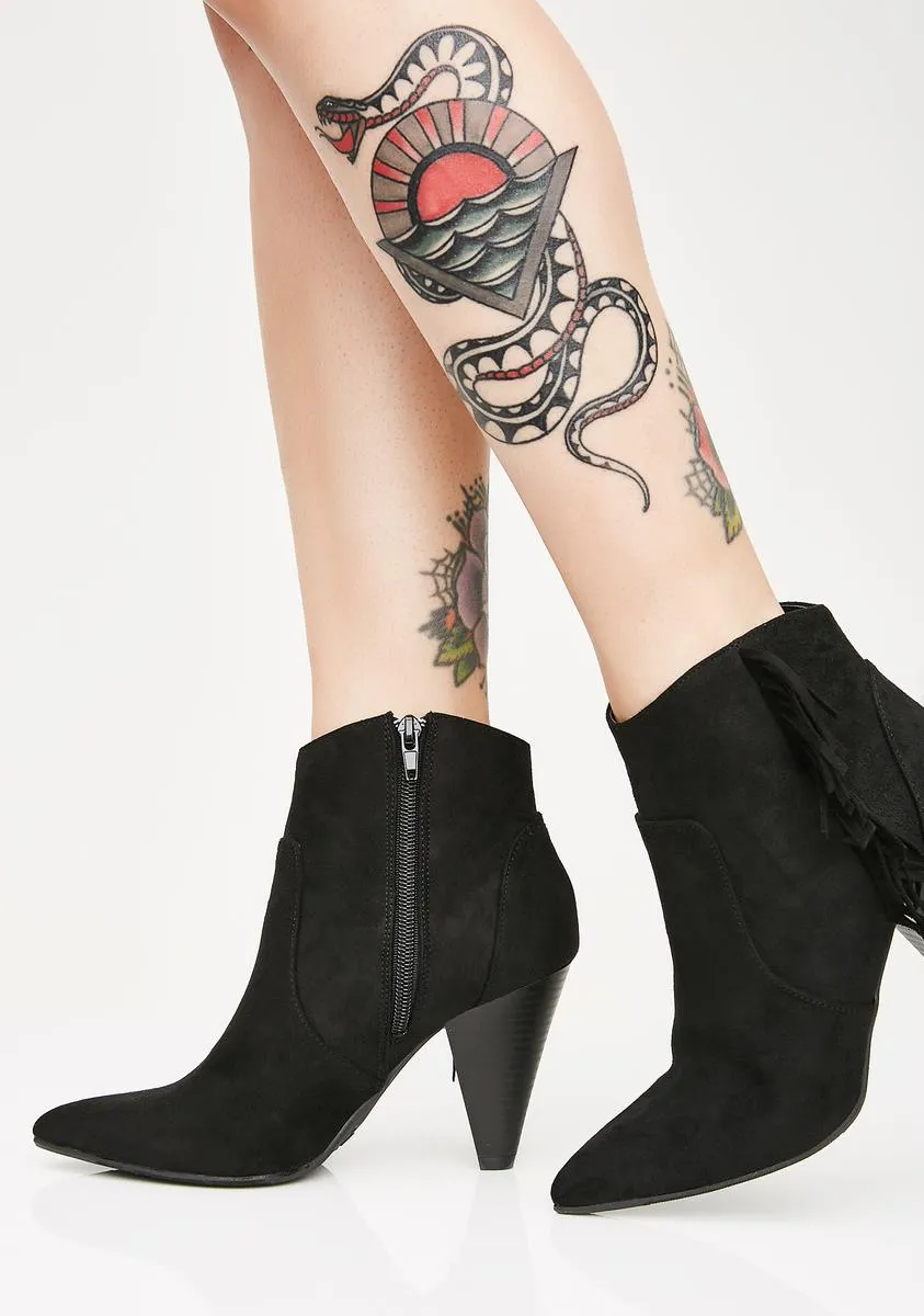 Bingin' On Fringe Ankle Boots