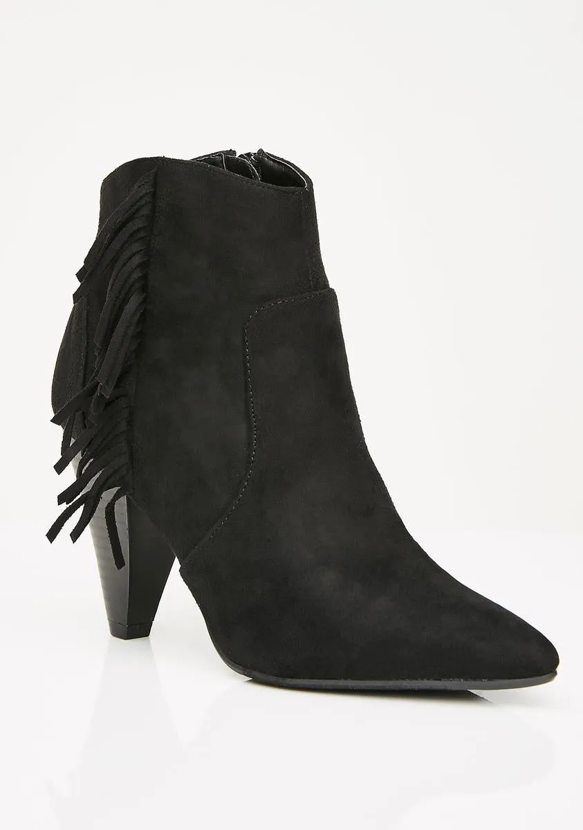 Bingin' On Fringe Ankle Boots