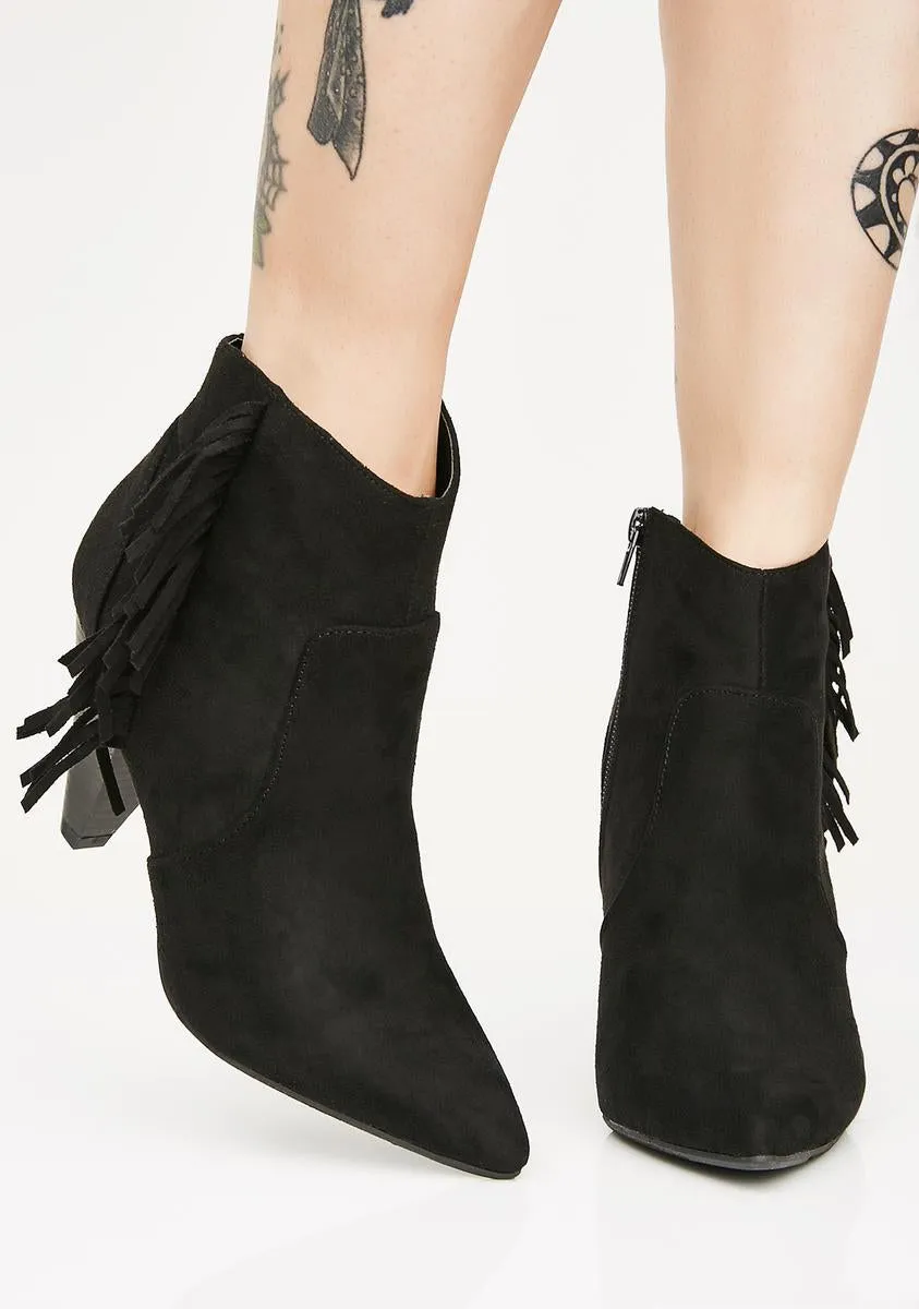 Bingin' On Fringe Ankle Boots