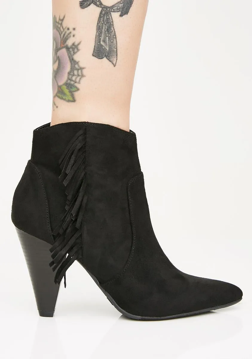 Bingin' On Fringe Ankle Boots