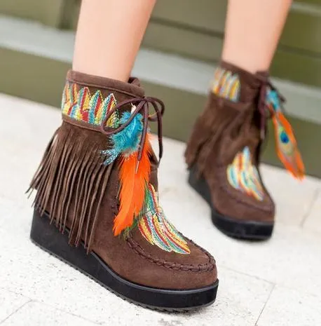 Boho Fringe Boots