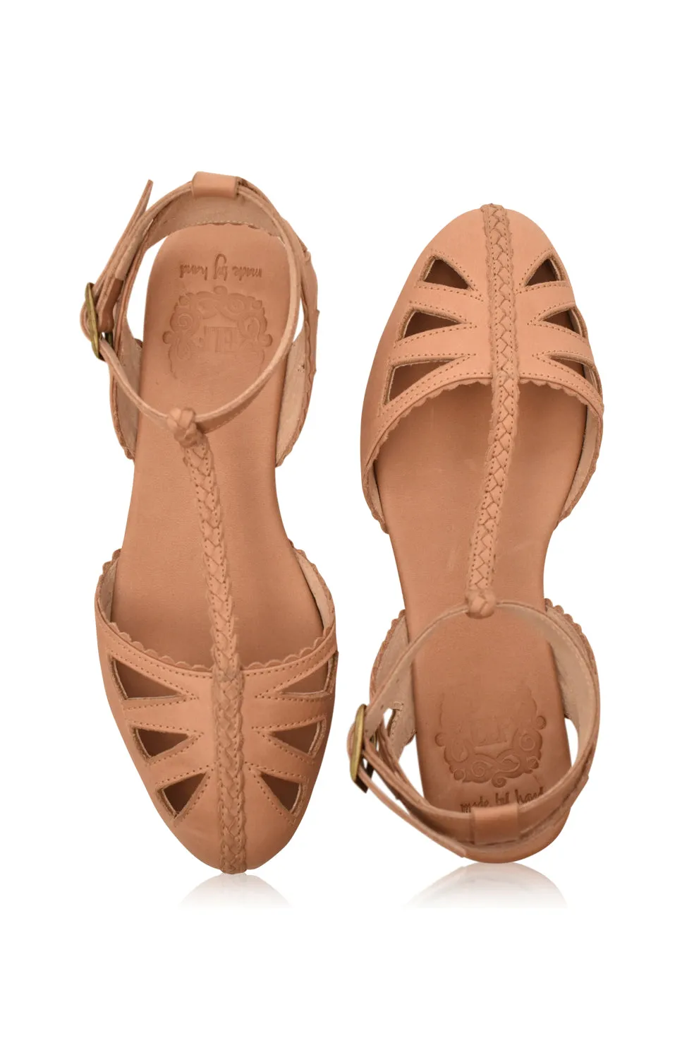 Bounty T-strap Leather Sandals (Sz. 5.5, 6.5 & 7)