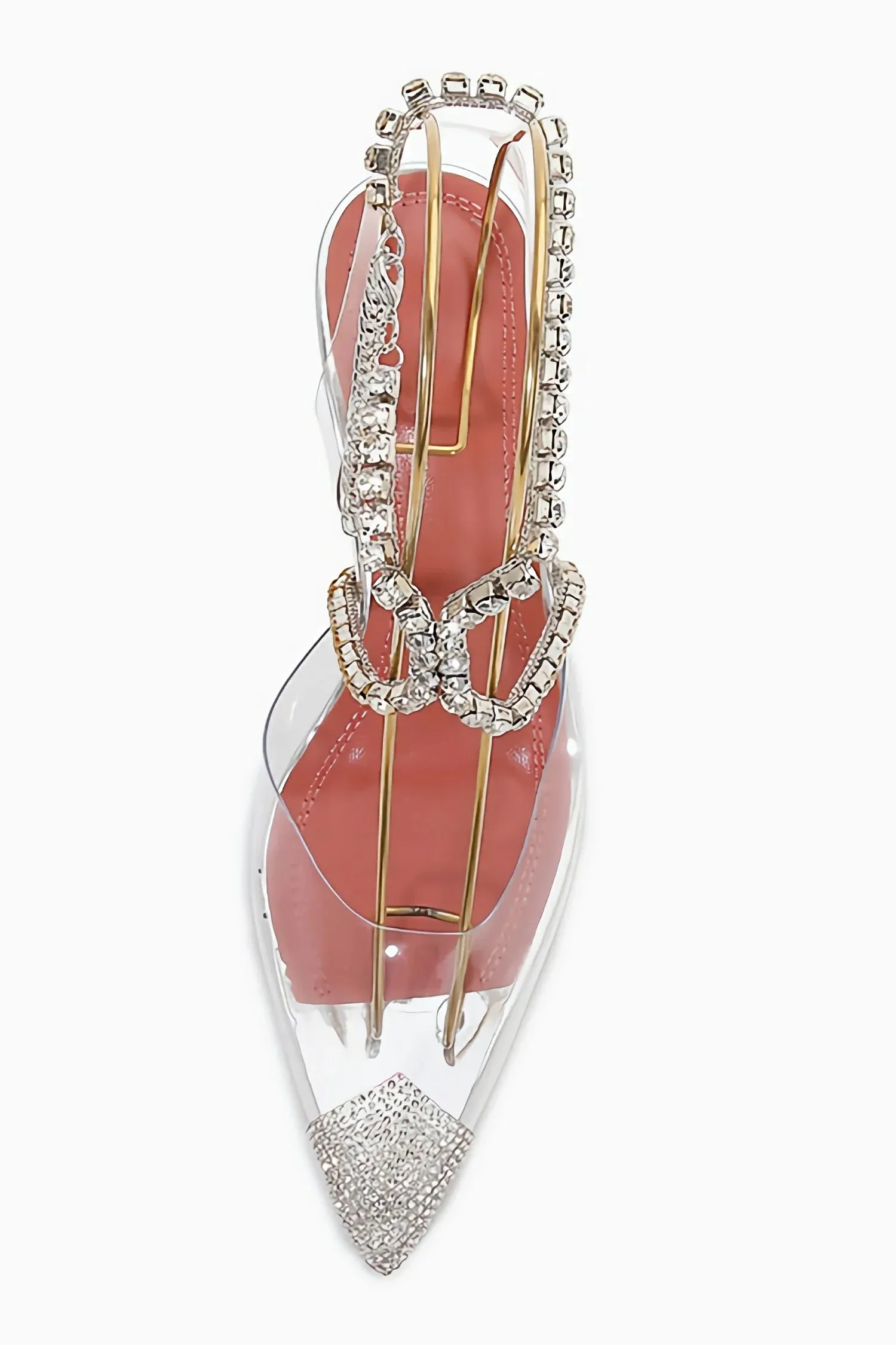 Carolyn Point Transparent Crystal Heels