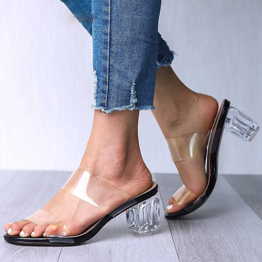 Clear Unique Style Transparent Pumps