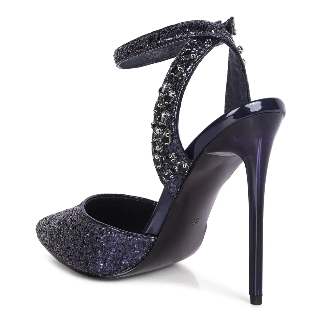 Cloriss High Heeled Glitter Sandals