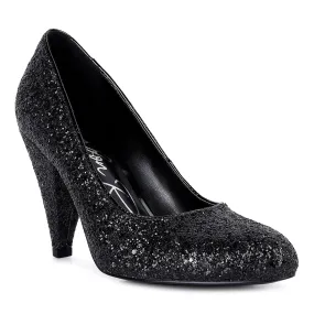 Glitter Conical Heel Pumps