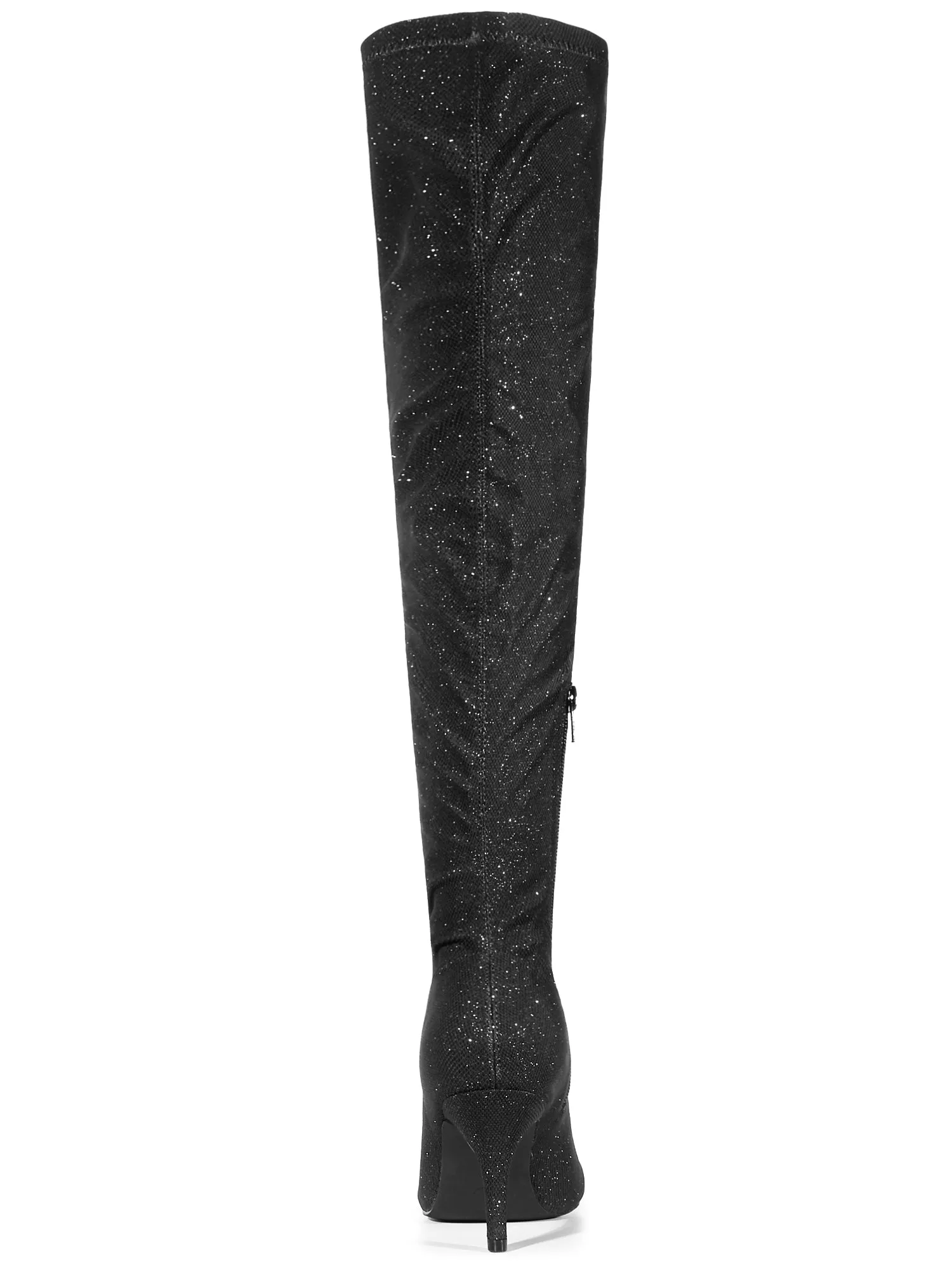 Glitter Pointed Toe Stiletto Heel Over the Knee High Boot