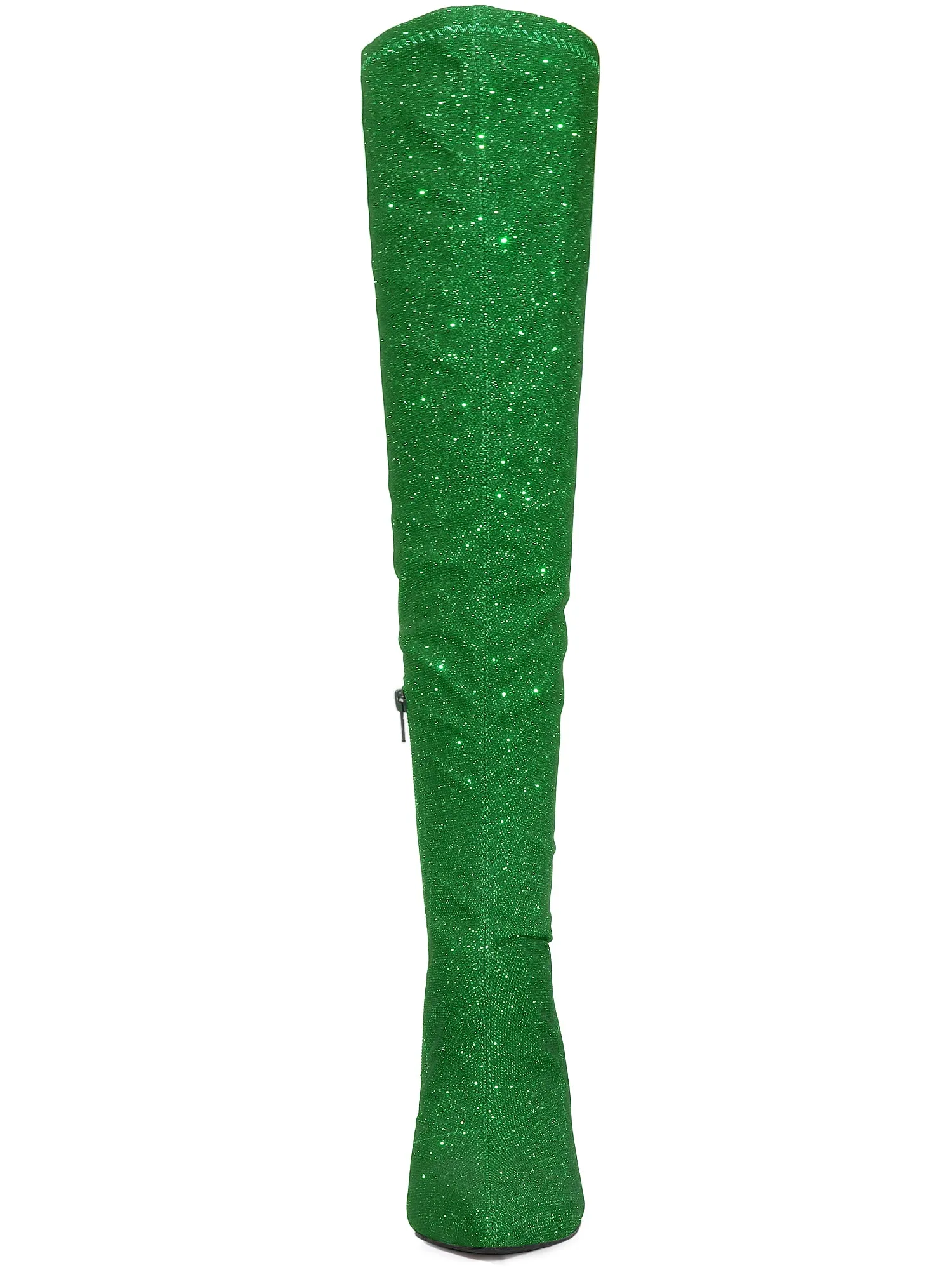 Glitter Pointed Toe Stiletto Heel Over the Knee High Boot