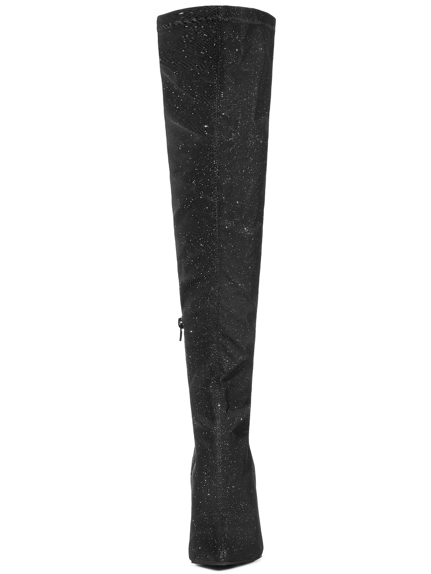 Glitter Pointed Toe Stiletto Heel Over the Knee High Boot