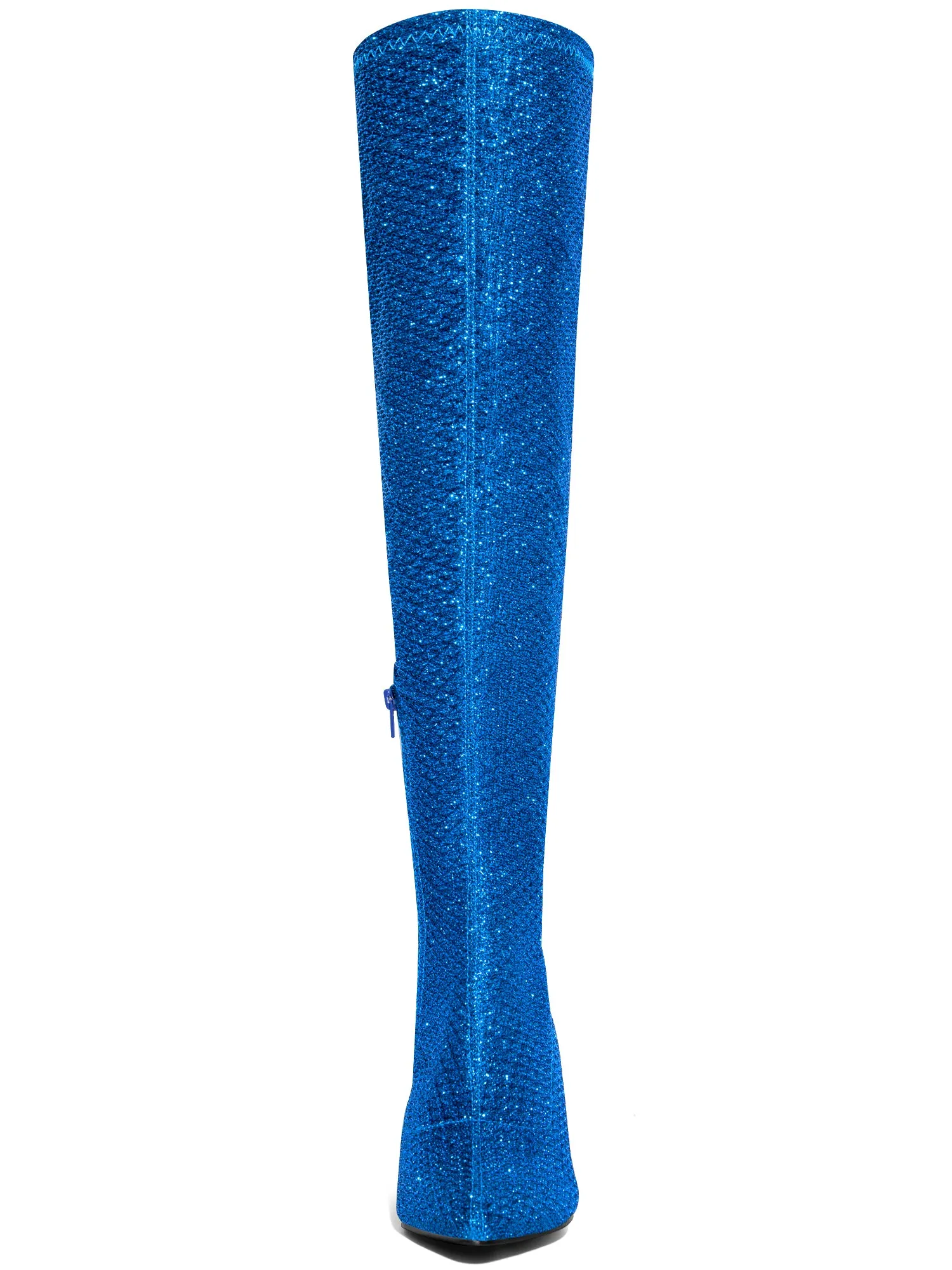 Glitter Pointed Toe Stiletto Heel Over the Knee High Boot