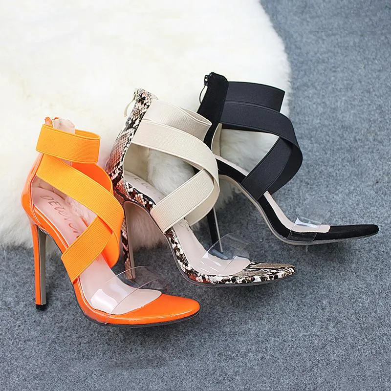 High-heeled sandals