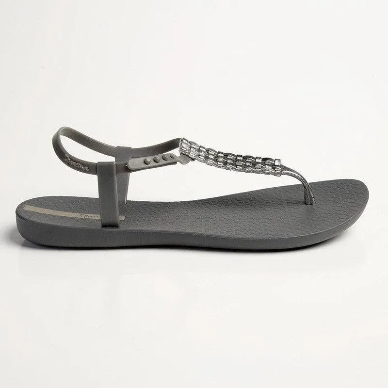 Ipanema Weave Trim Back Strap Sandals - Grey