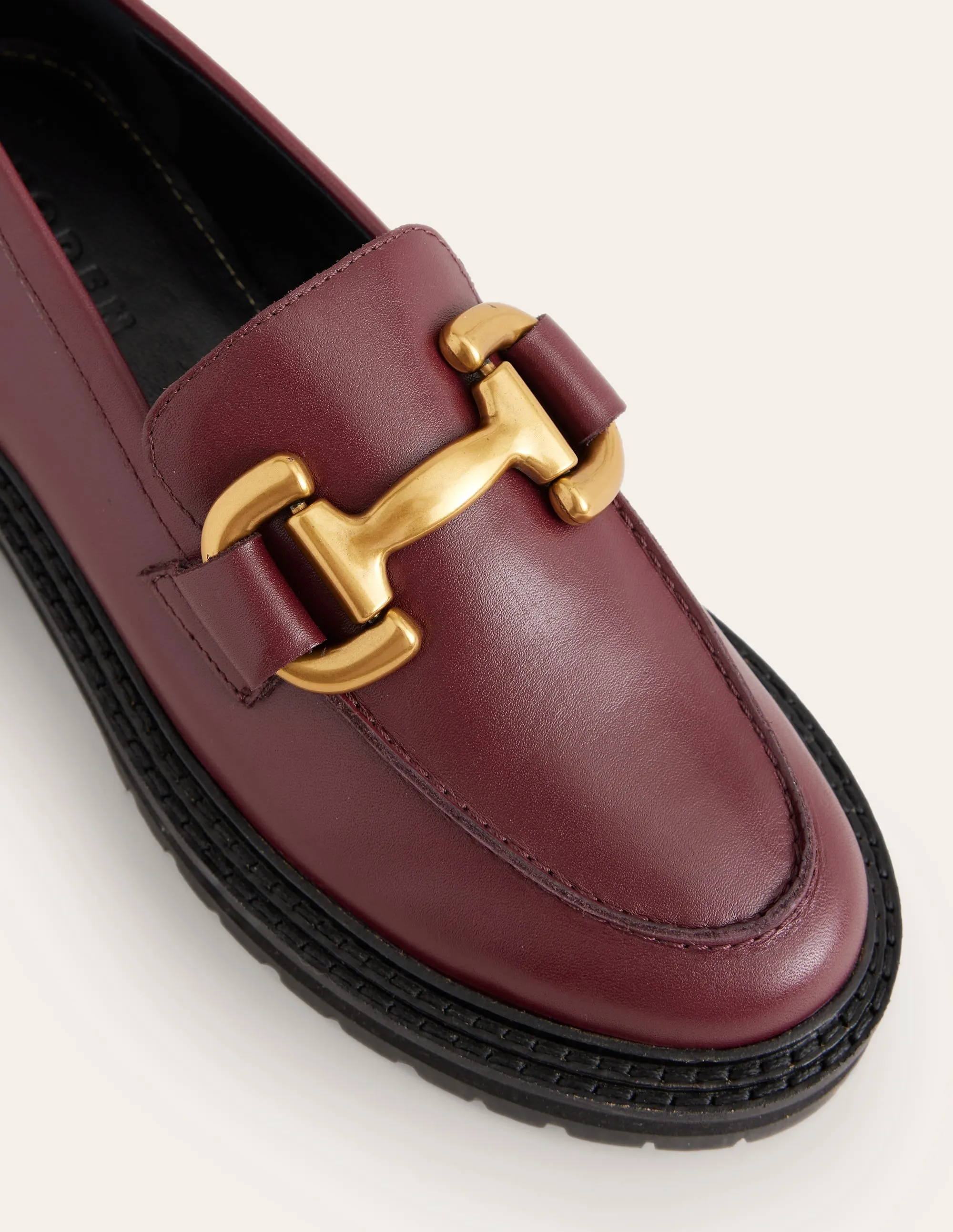 Iris Chunky Snaffle Loafers-Oxblood