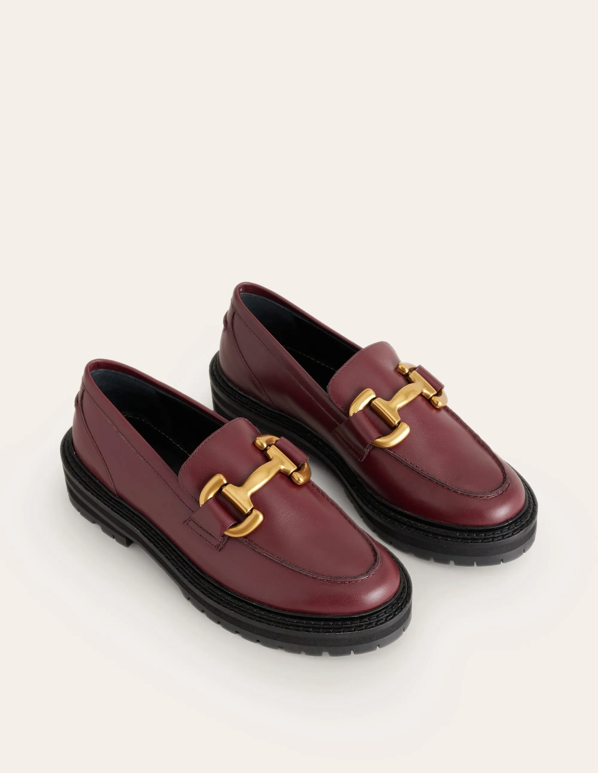 Iris Chunky Snaffle Loafers-Oxblood