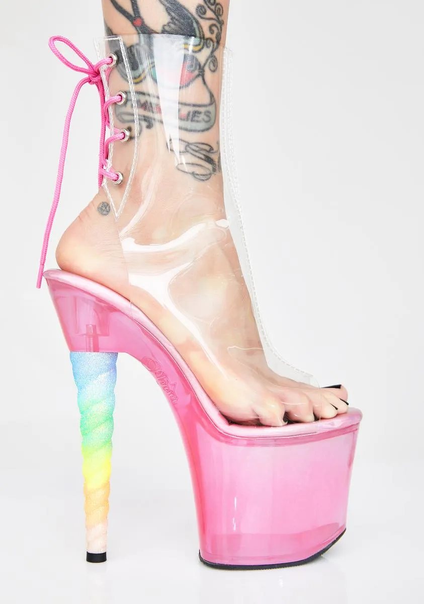 Magic Dancer Unicorn Platform Heels