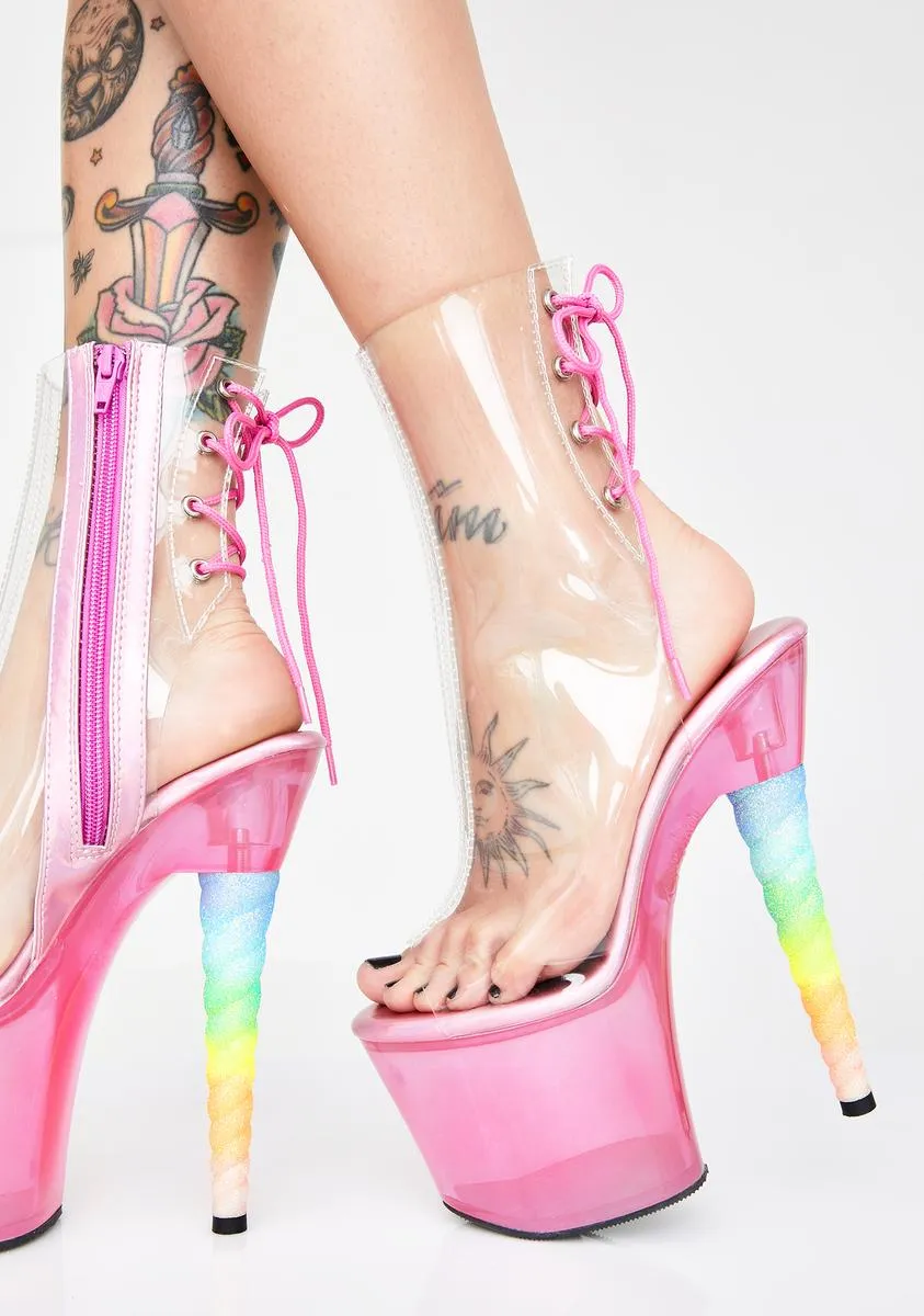 Magic Dancer Unicorn Platform Heels