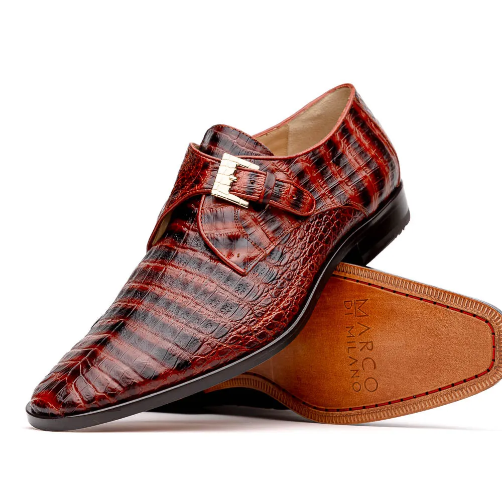 Marco Di Milano Rovigo Caiman Fuscus and Leather Rus Cognac Com