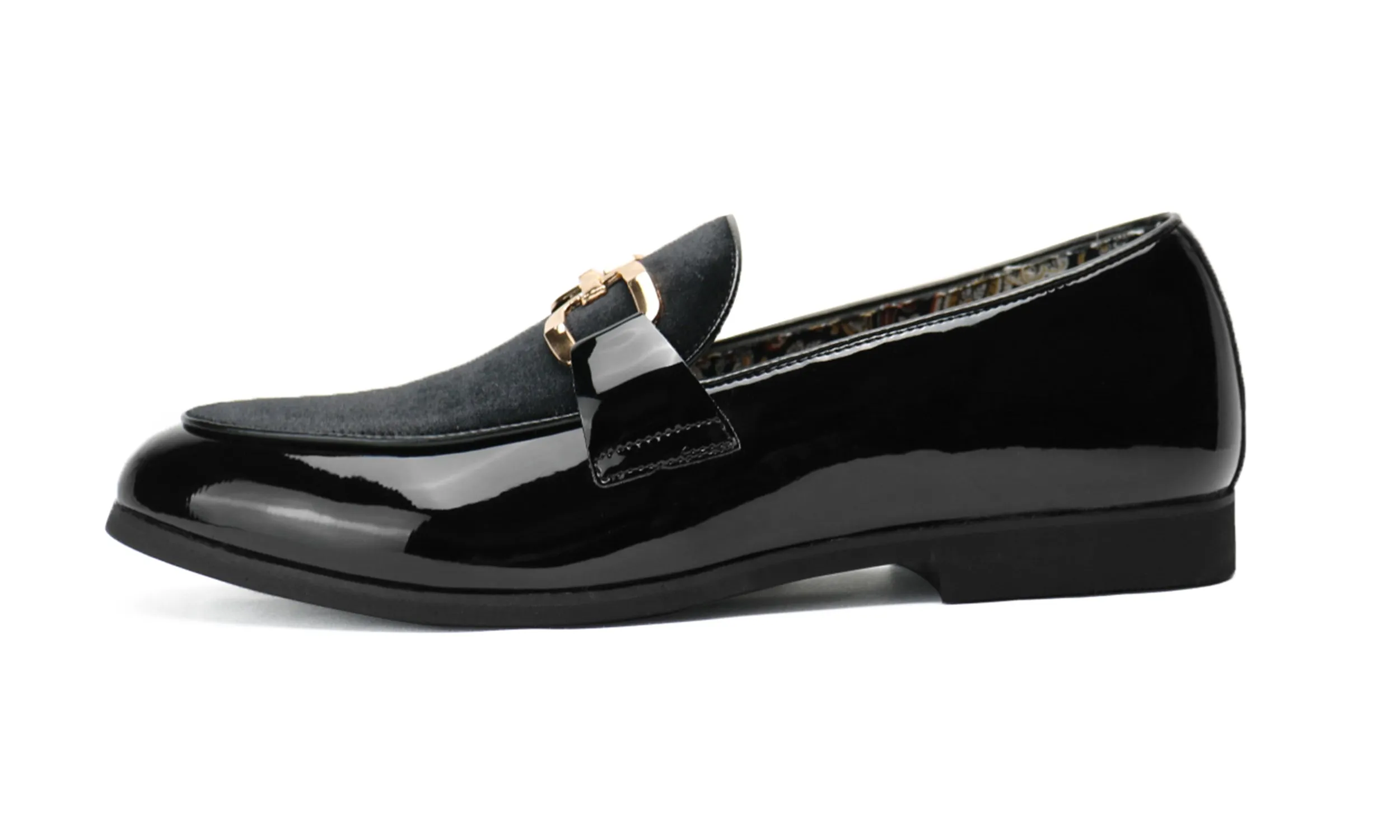 Men's Buckle-Detail Leather Loafers