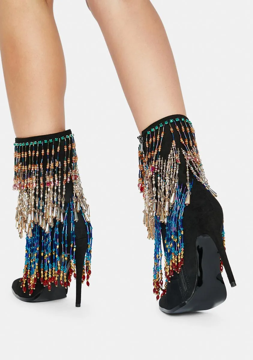 Mercy Beaded Fringe Boots