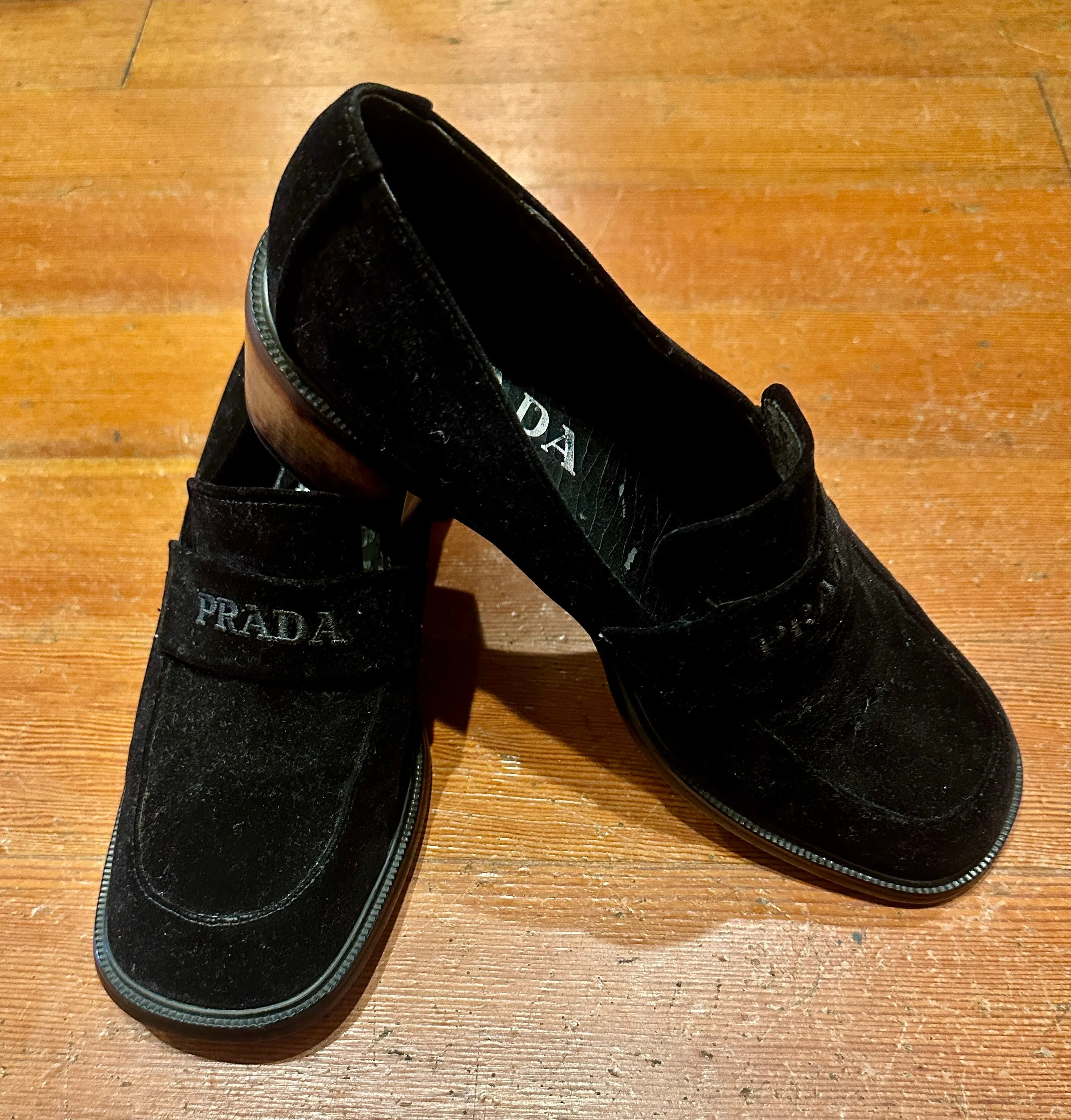 PRADA VELVET LOAFERS