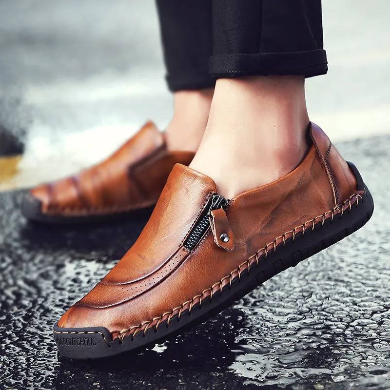 RYDER GENUINE LEATHER SLIP-ONS