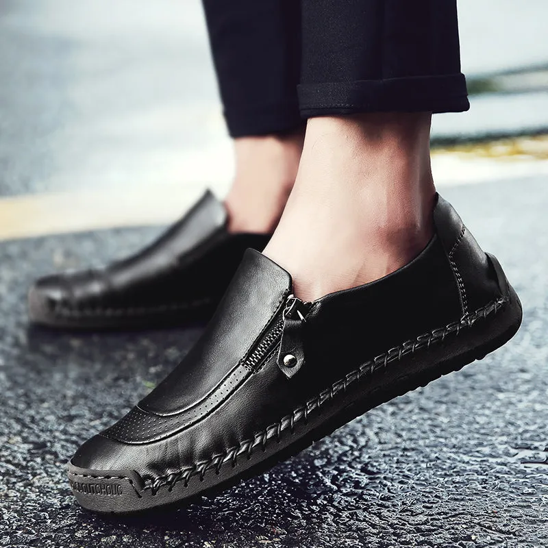 RYDER GENUINE LEATHER SLIP-ONS