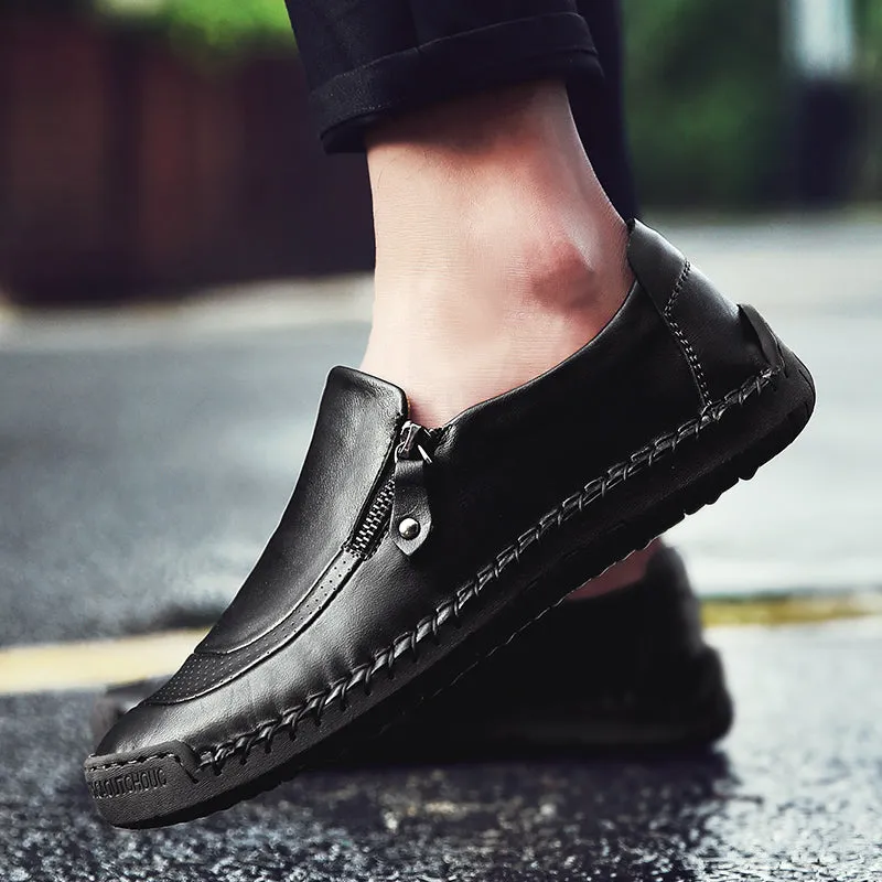 RYDER GENUINE LEATHER SLIP-ONS