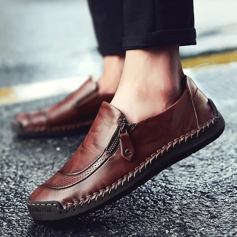 RYDER GENUINE LEATHER SLIP-ONS