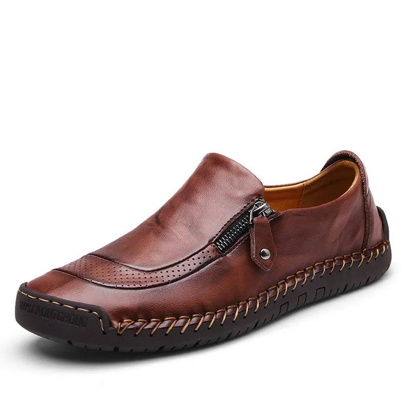 RYDER GENUINE LEATHER SLIP-ONS