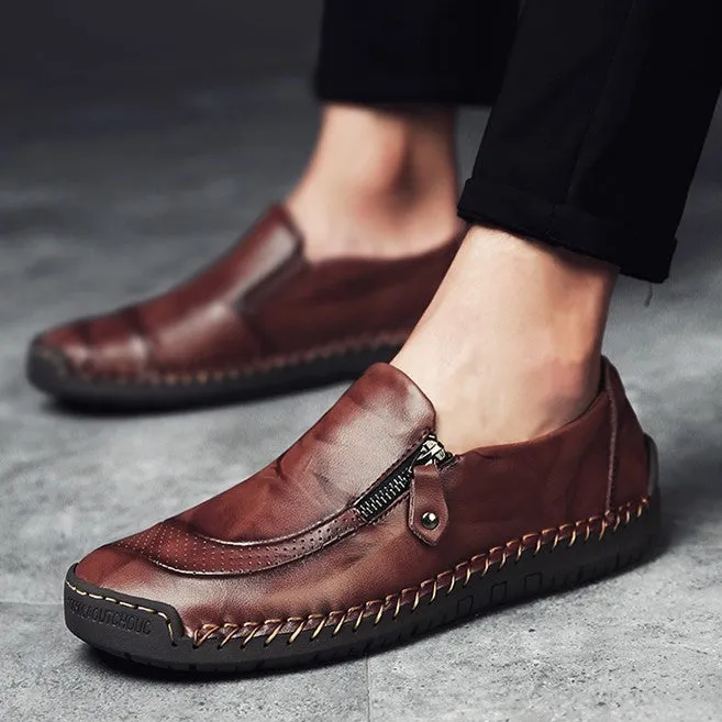 RYDER GENUINE LEATHER SLIP-ONS