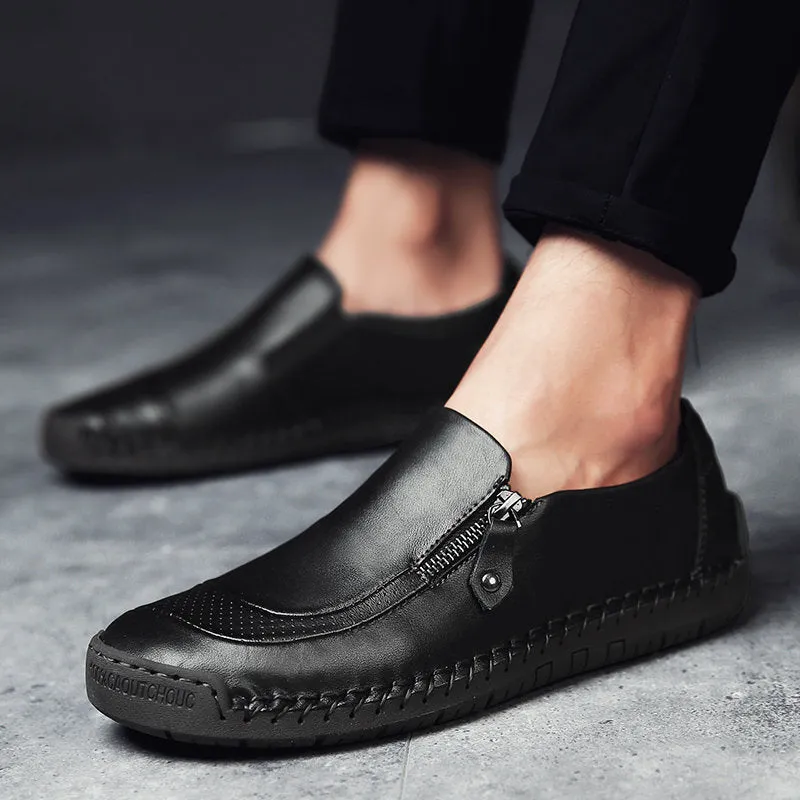 RYDER GENUINE LEATHER SLIP-ONS