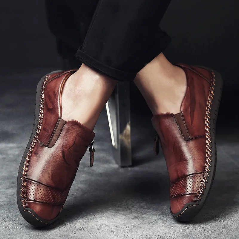 RYDER GENUINE LEATHER SLIP-ONS