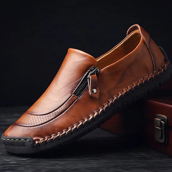 RYDER GENUINE LEATHER SLIP-ONS