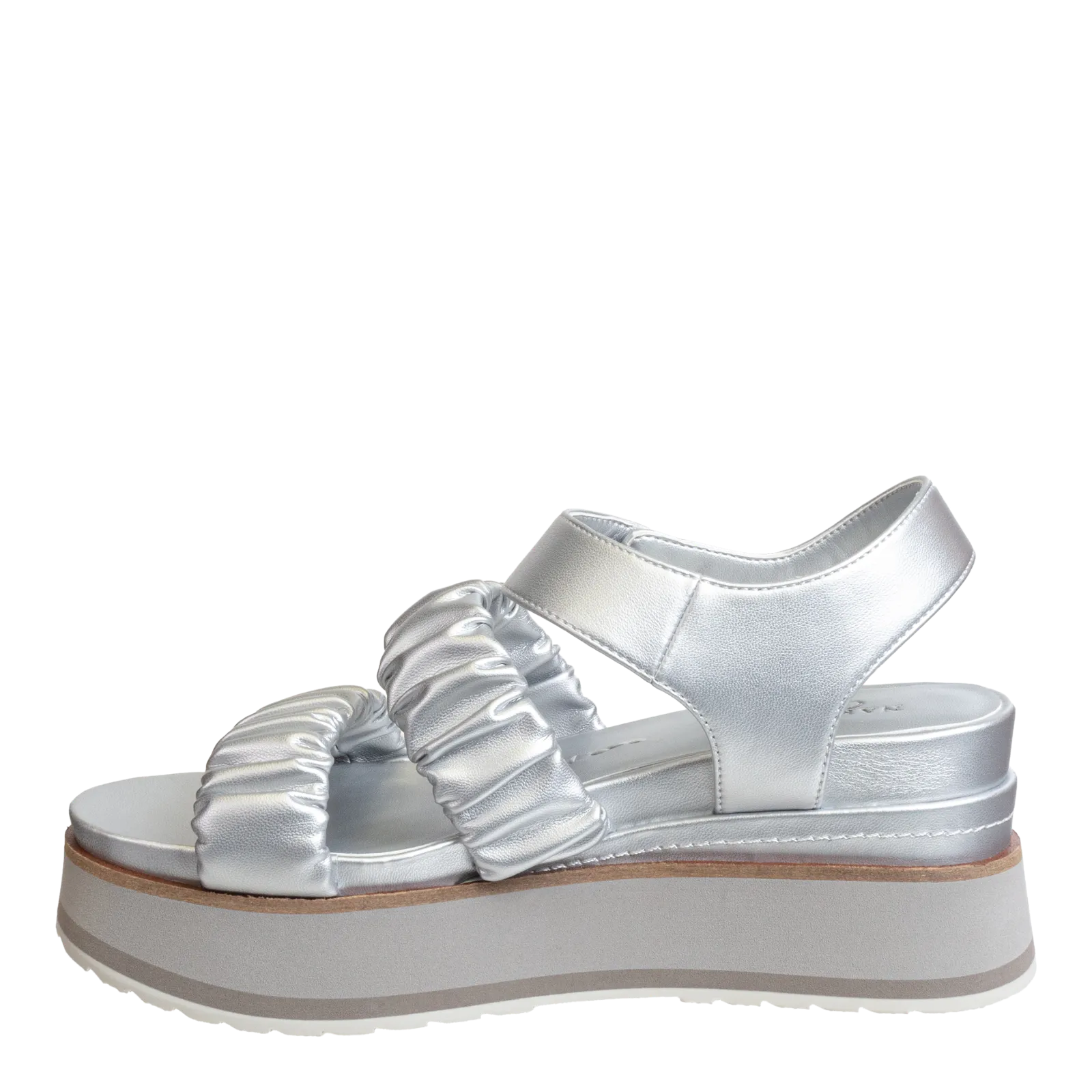 SENSOR in SILVER Platform Sandals