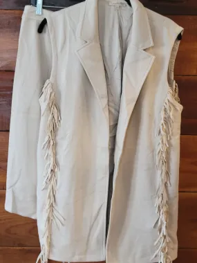 Suede Fringe Vest