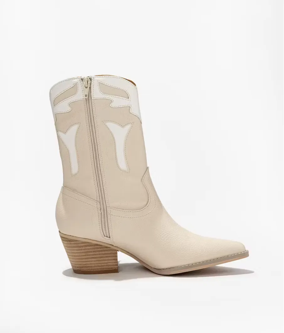 The "Millie"  Fringe Boot in Beige