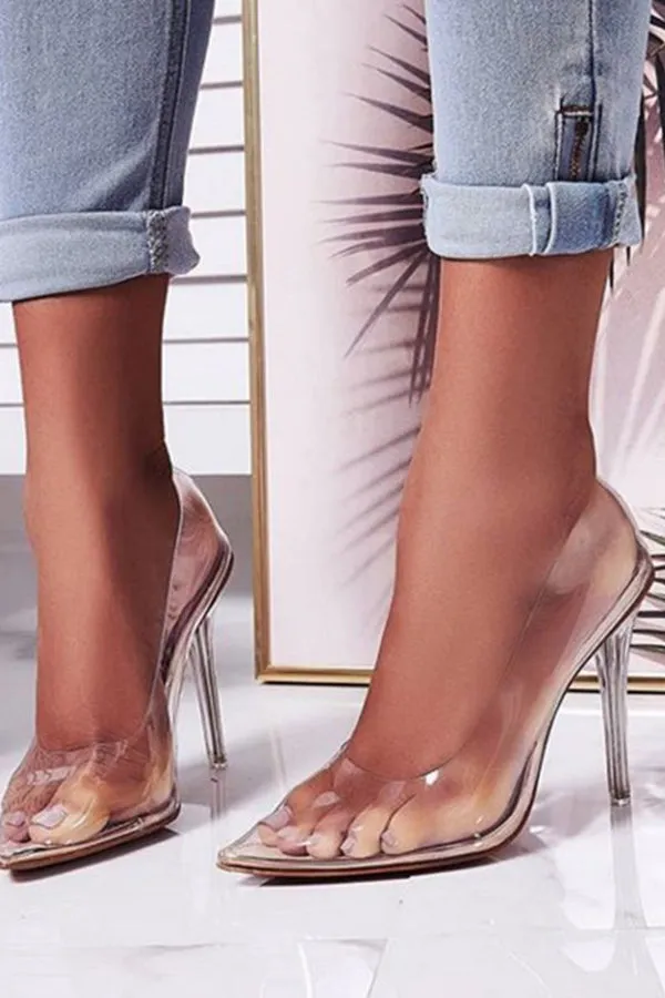 Transparent Pumps High Heels