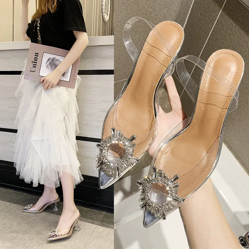 Transparent Rhinestone Heels