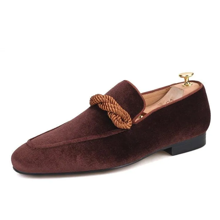 Velvet Men Loafers - Men Shoes