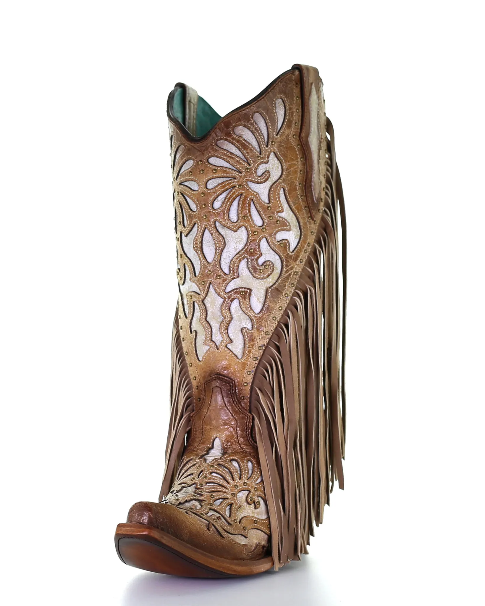 Women's Inlay Fringe Western Boots